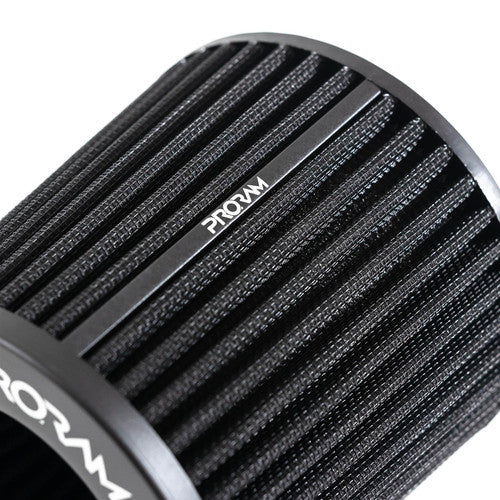 Ramair Proram performance induction kit installed in a 1.9 & 2.0 TDI VAG MK5 & MK6 Golf engine bay, showcasing the air intake components.