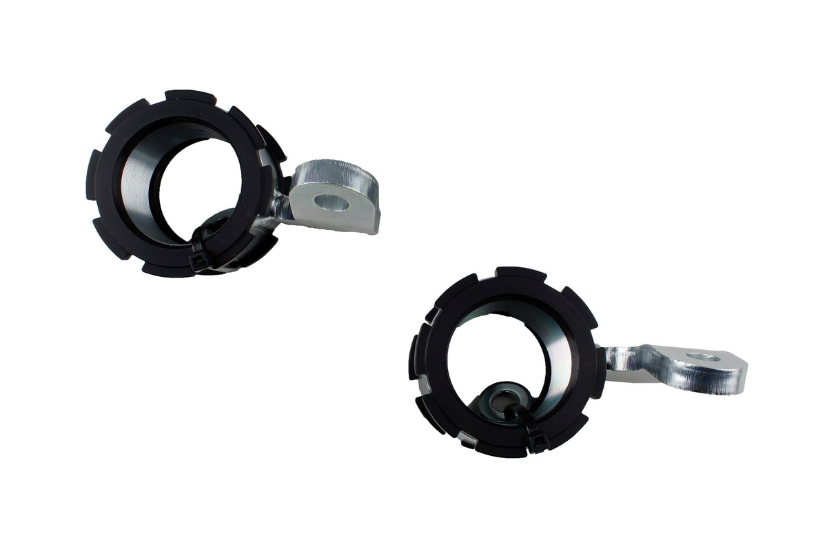 Bilstein B1 front bump stops and dust covers for Porsche 911 (991) with PDCC, showing the black rubber components and protective covers.