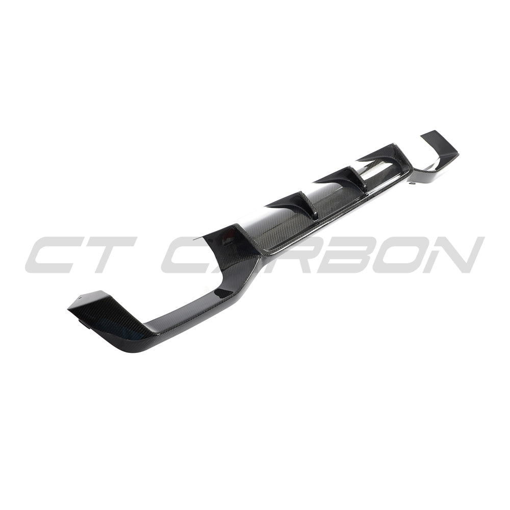 BMW G02 X4 and F98 X4M LCI 2022-2025 Carbon Fibre Diffuser by CT Carbon, showcasing sleek, lightweight carbon fiber design.