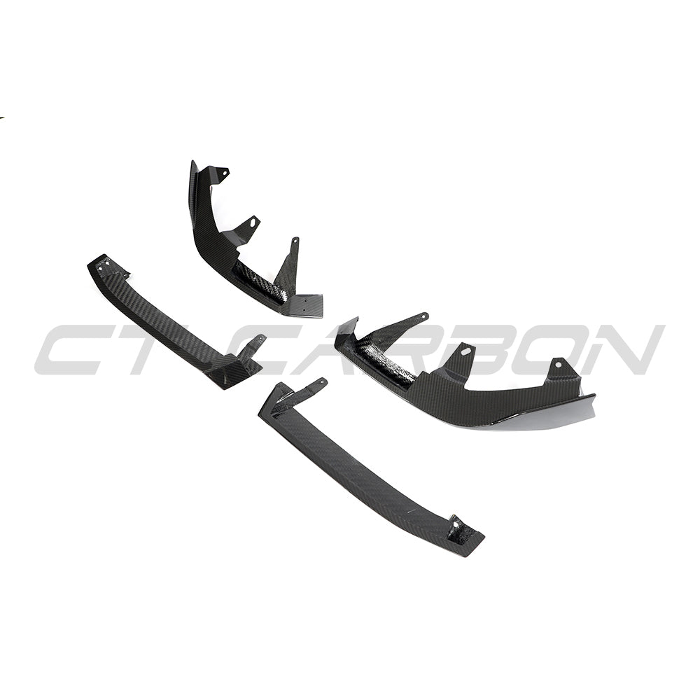 BMW G60 5 Series and I5 full carbon fibre kit by CT Carbon, shown assembled on a car with detailed carbon fibre panels.