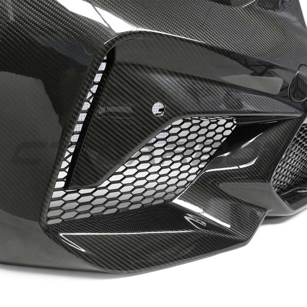 BMW F87 M2 CT Carbon carbon fiber bumper replacement kit showing sleek, lightweight front bumper with carbon fiber finish.