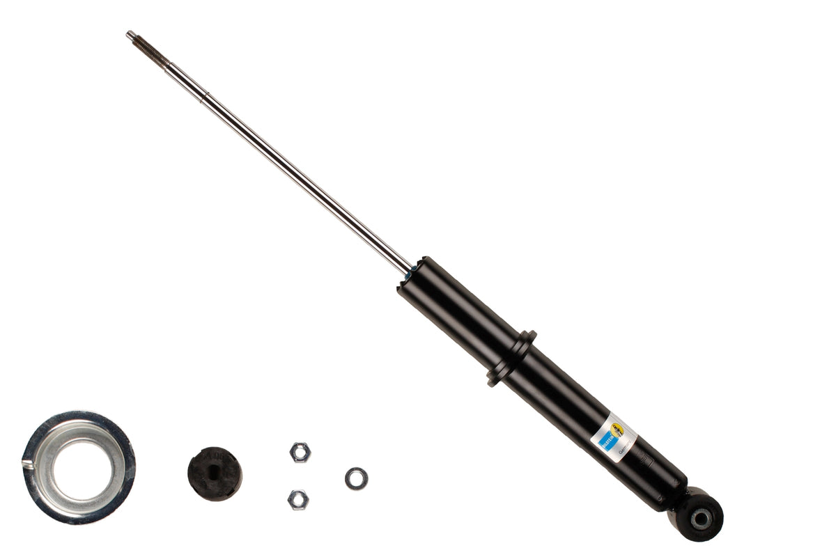 Bilstein B4 rear shock absorber for Volkswagen Golf I, Jetta I, Scirocco, showing the black shock unit with mounting components.