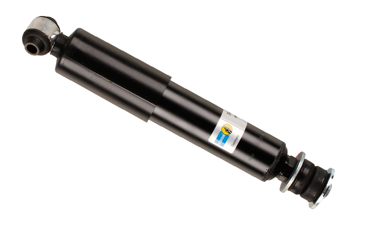 Bilstein B4 rear shock absorber for Volkswagen Transporter T4, durable suspension component with metal and rubber parts.