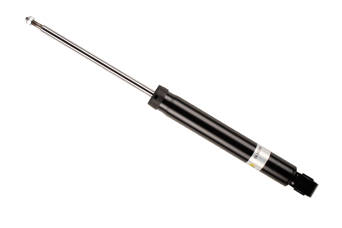 Bilstein B4 rear shock absorber for Volkswagen Golf VI, showing the black metal shock with mounting components.