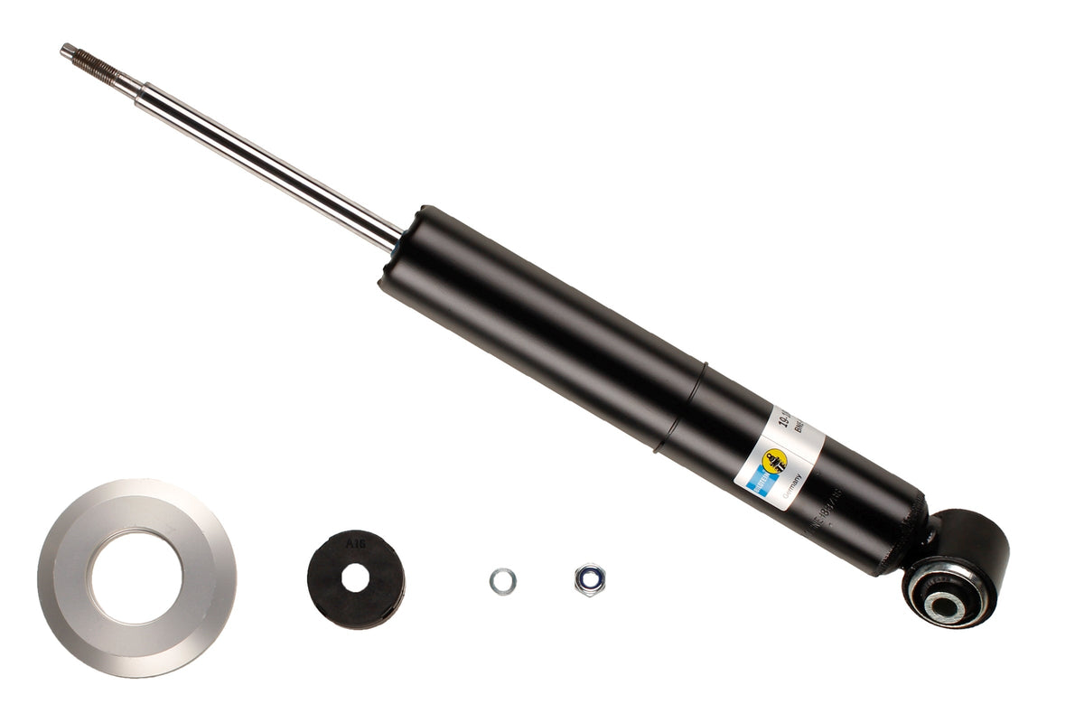 Bilstein B4 rear shock absorber for Audi A6 C5 Quattro, showing the metal coil and mounting ends.