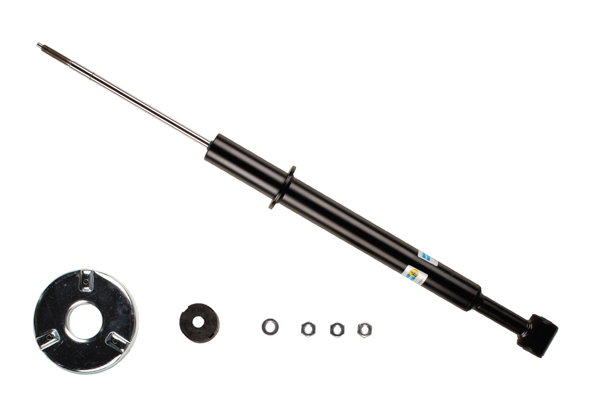 Bilstein B4 rear shock absorber for Volkswagen Golf II Country, showing the durable metal body and mounting components.