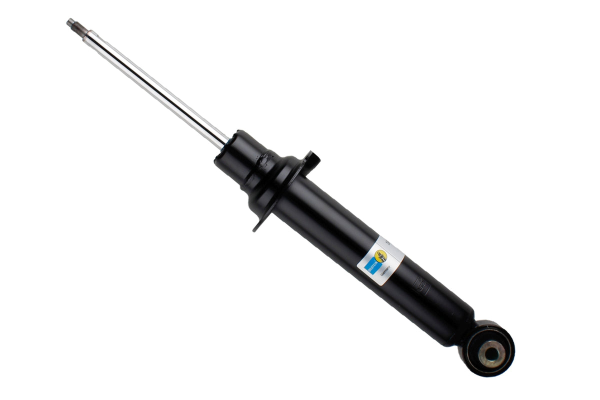 Bilstein B4 rear shock absorber for Volkswagen T-Roc Convertible AC7 with sport suspension, showcasing the shock's coil and mounting details.