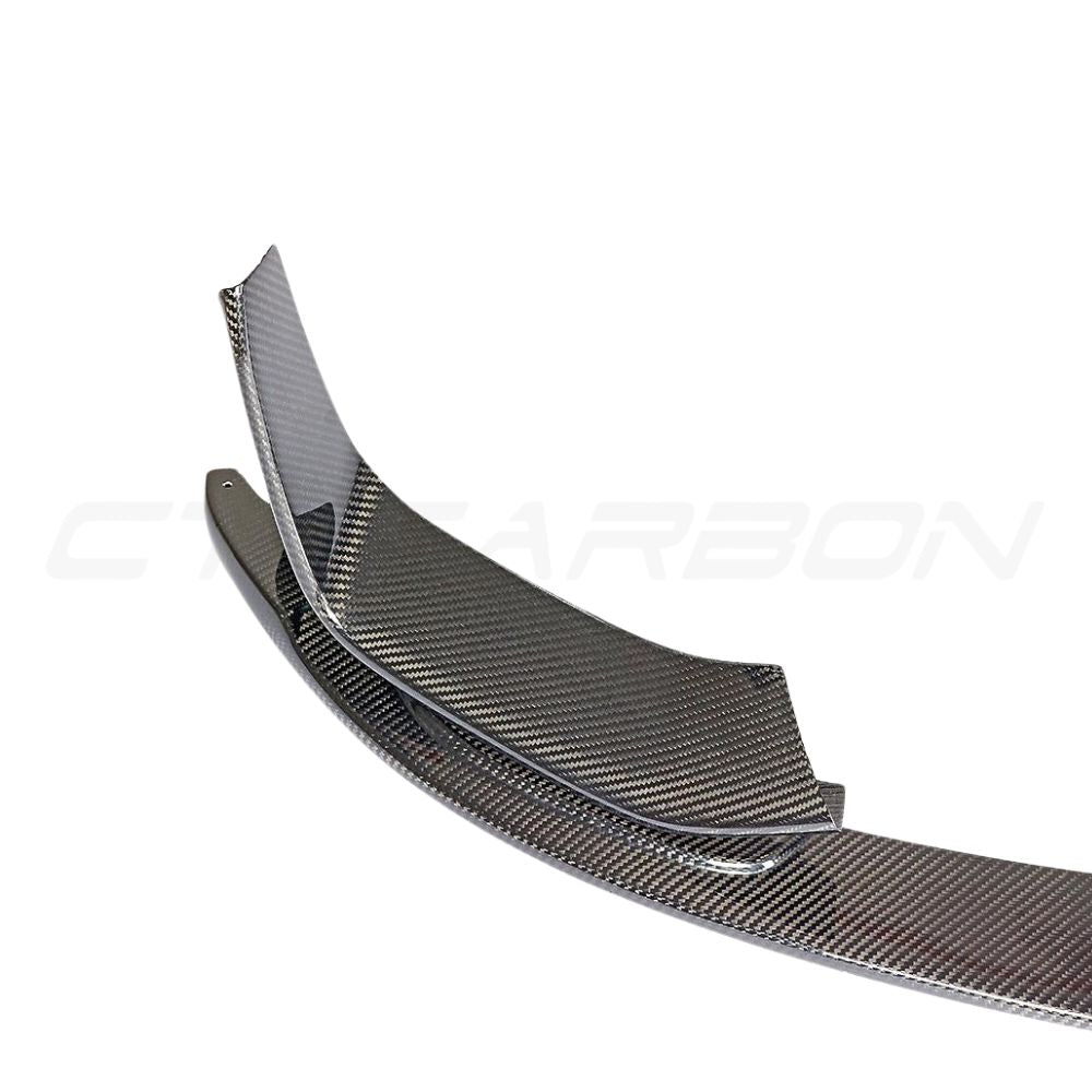 BMW M4 F83 convertible full carbon fiber kit by CT Carbon, showing the lightweight carbon fiber components on the car.