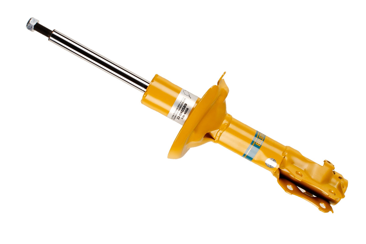 Bilstein B6 front shock absorber for Volkswagen Passat and Santana (32B) model, showing the oil-filled shock absorber with mounting hardware.