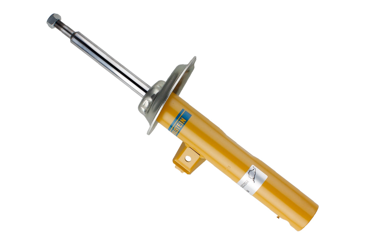 Bilstein B6 front shock absorber for BMW 3 Series E46 4x4, durable suspension component with metal and rubber parts visible.