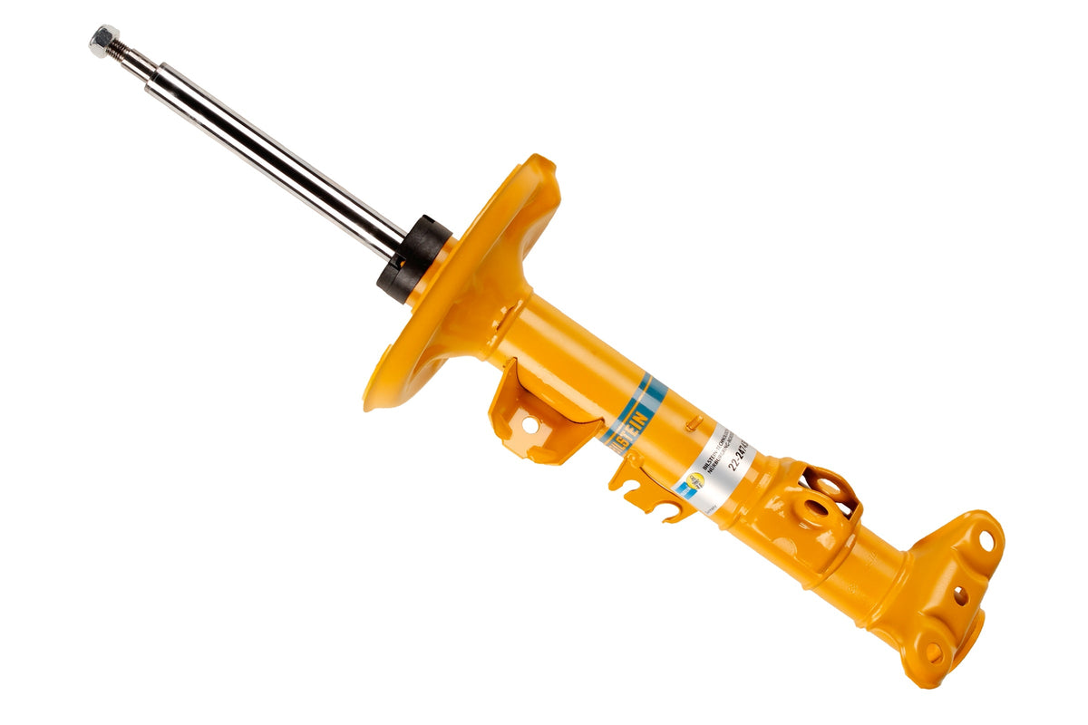 Bilstein B6 front shock absorber for BMW 3 Series E36, part number 22-247438, showing the metal body and mounting points.
