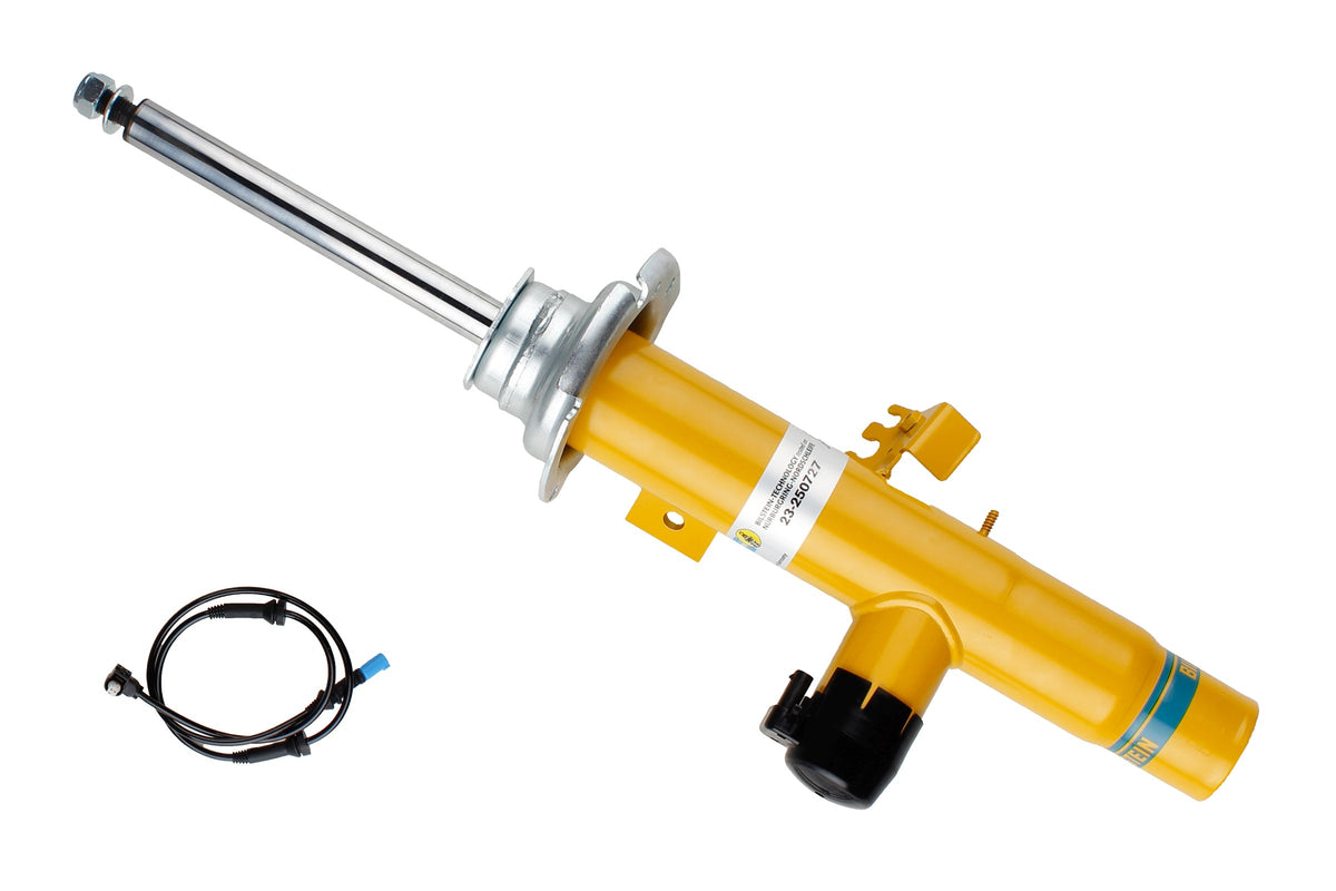 Bilstein B6 Damptronic front shock absorber for Porsche 911 (991) model, showcasing the durable automotive suspension component.