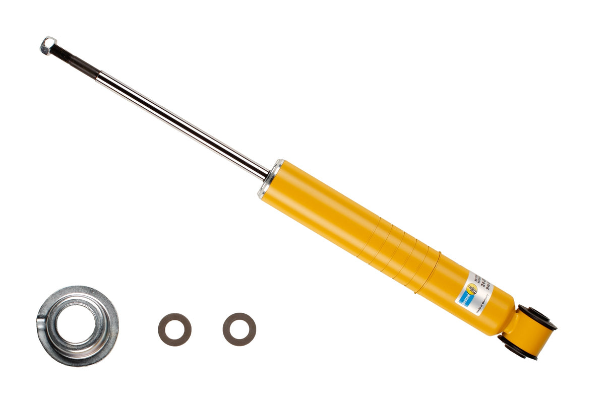 Bilstein B6 rear shock absorber for Porsche 914, showcasing the durable metal body and mounting components.