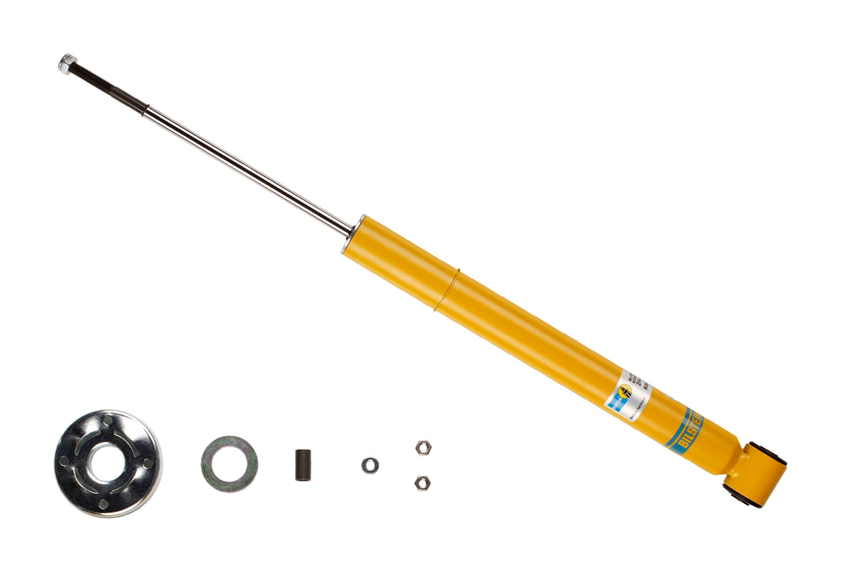 Bilstein B8 rear shock absorber for Volkswagen Golf 2 and Jetta 2, shown in a close-up view of the shock unit.