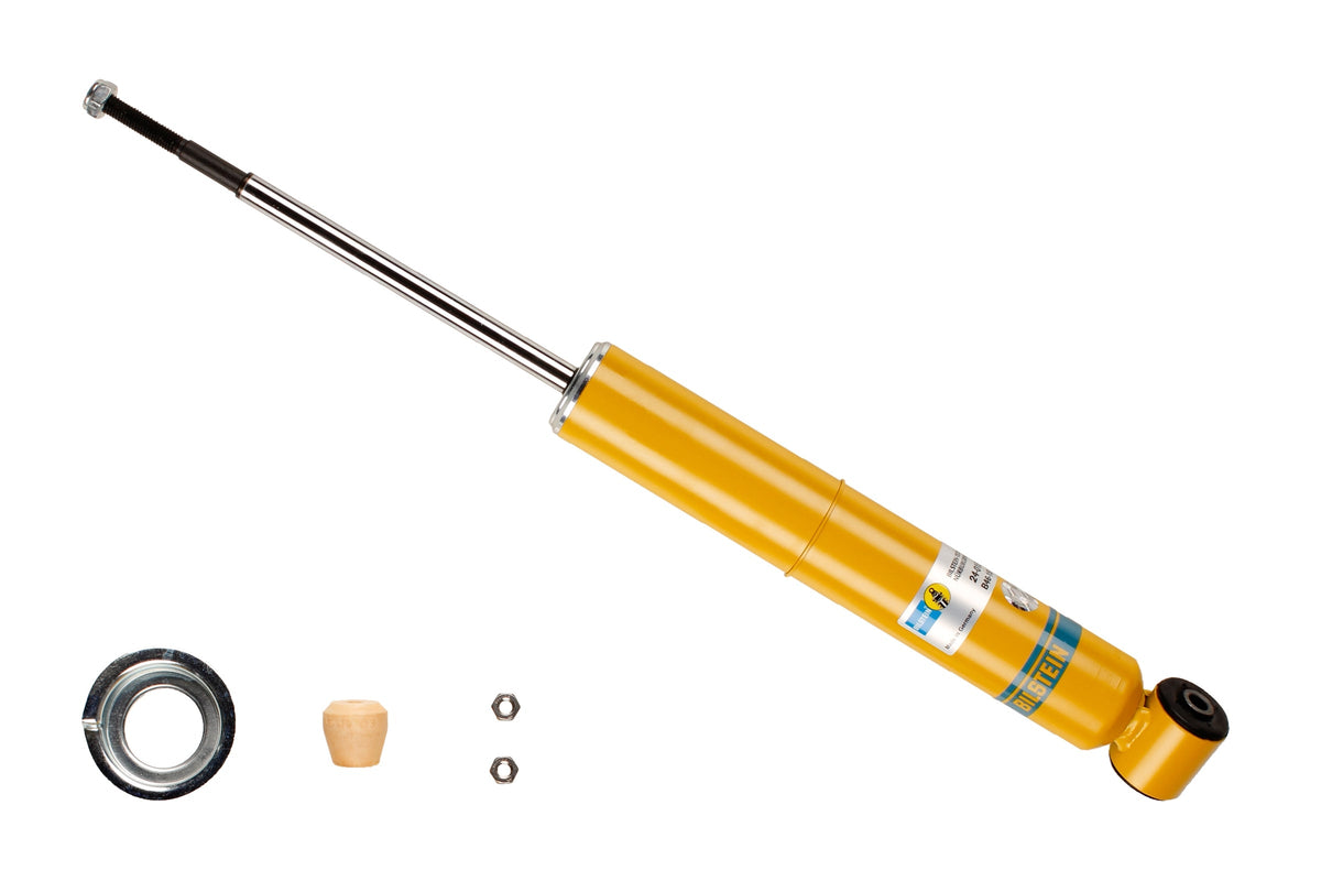 Bilstein B8 rear shock absorber for Volkswagen Golf 1, Jetta 1, Scirocco, showing the shock unit with mounting components.