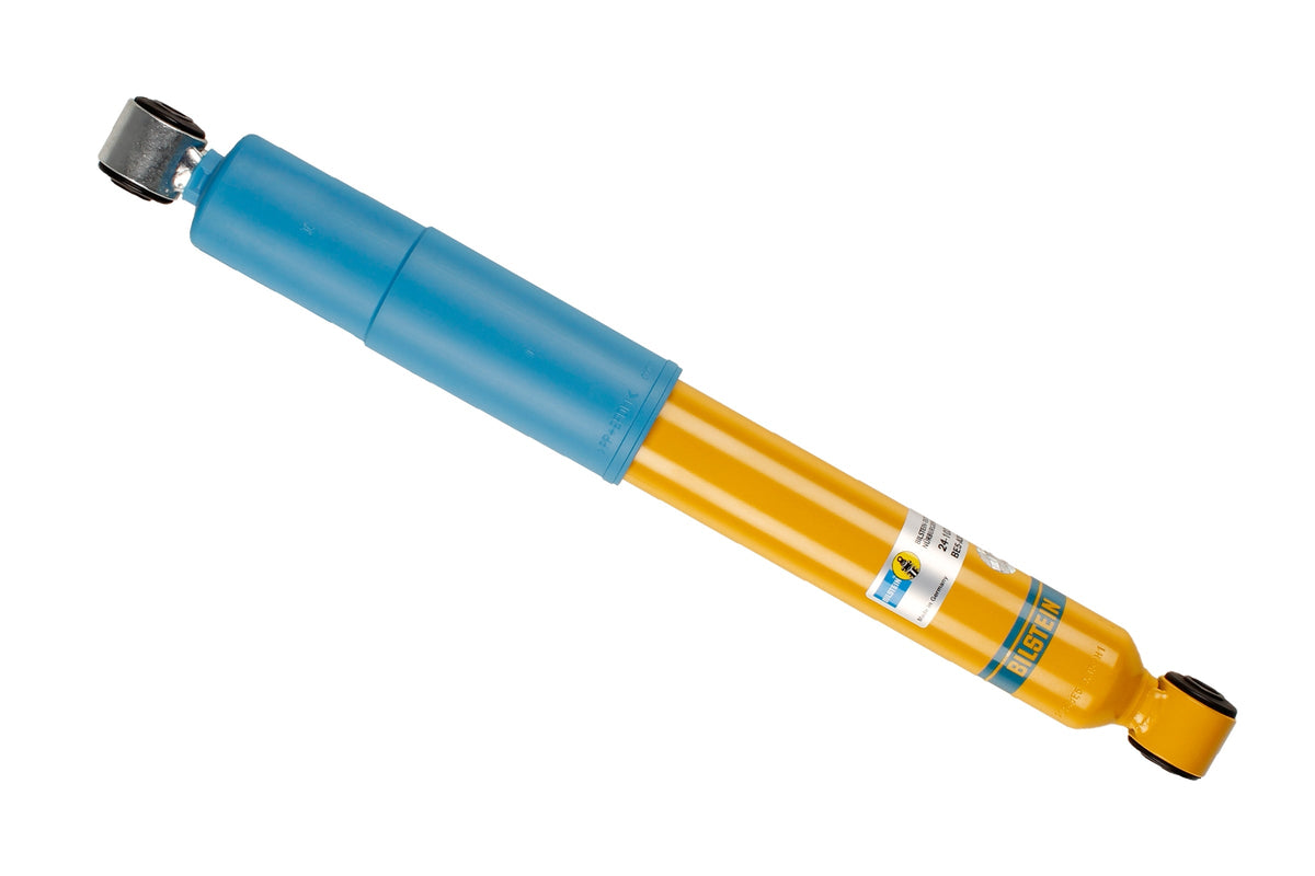 Bilstein B6 rear shock absorber for Volkswagen Sharan, showing the durable metal body and mounting components.