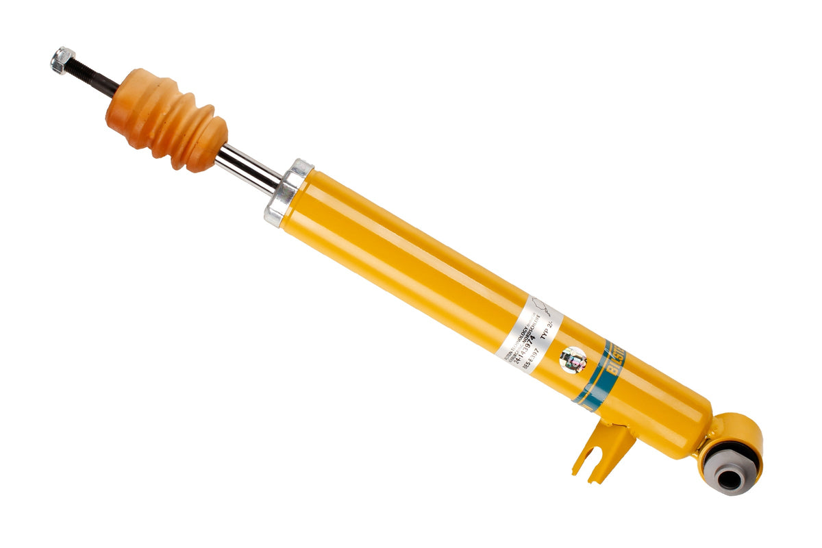 Bilstein B8 rear shock absorber for BMW X5 E70 and X6 E71/E72, showing the black coil spring and mounting components.