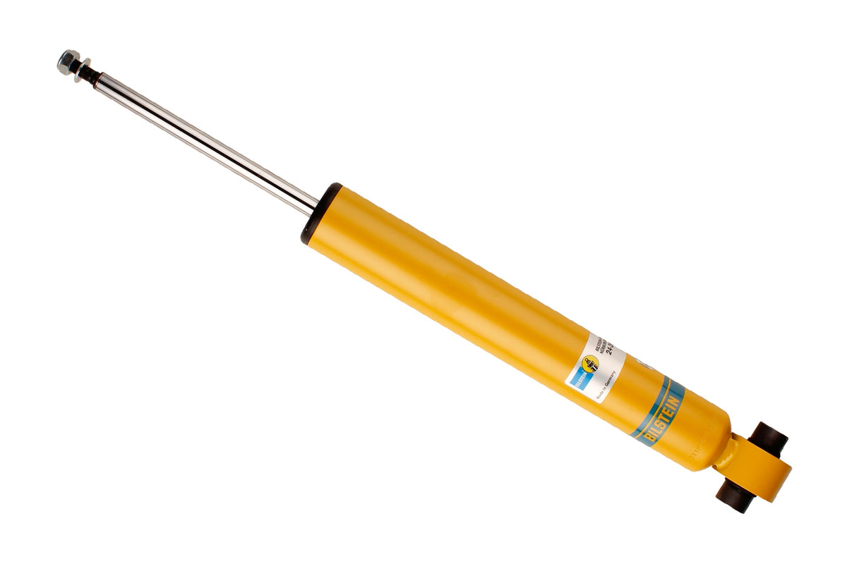 Bilstein B6 rear shock absorber for BMW 1, 2, 3, and 4 Series F20 to F36 models, showing the shock in a close-up view