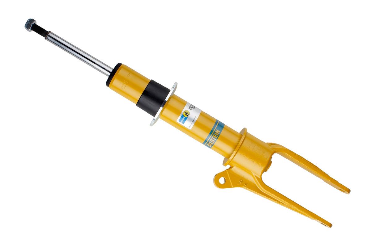 Bilstein B6 front shock absorber for Porsche Panamera 970, showcasing the shock with mounting components and branding.