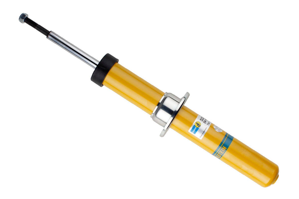 Bilstein B8 front shock absorber for BMW X5 E70 and X6 E71/E72, showing the metal coil and mounting components.