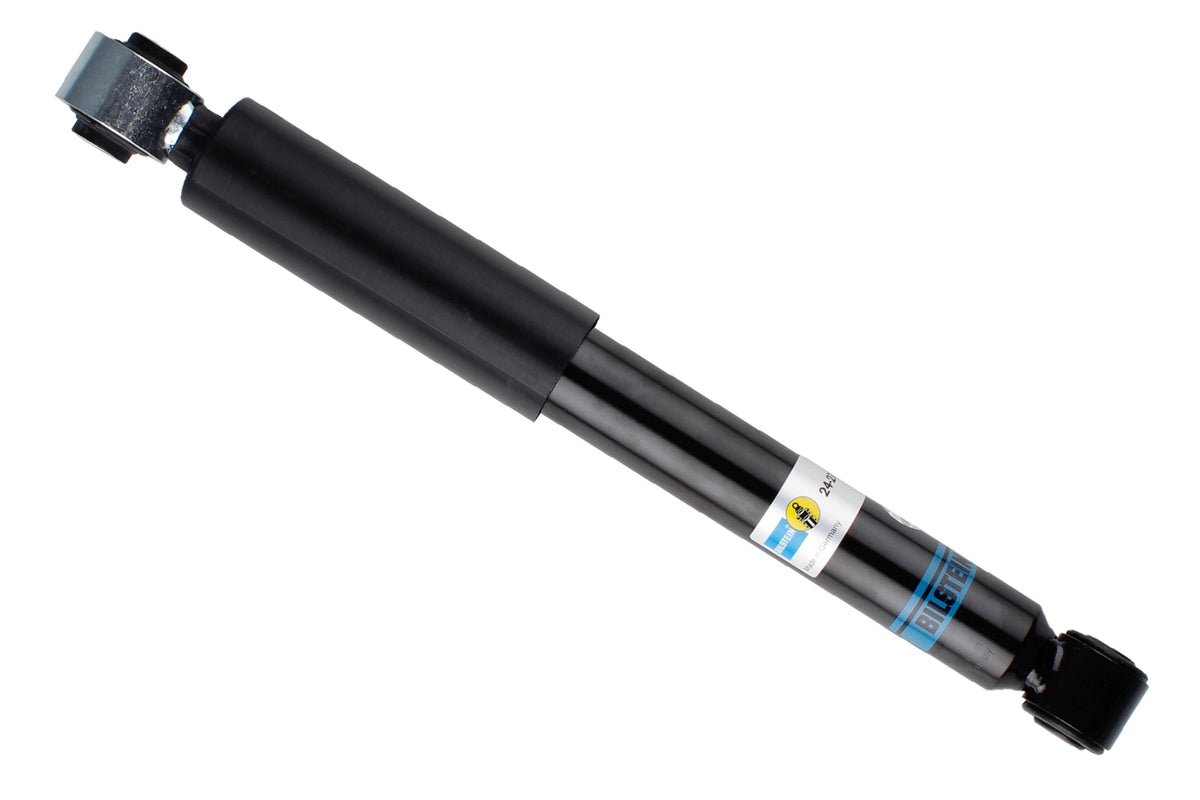 Bilstein B4 rear shock absorber for Volkswagen Golf VII Alltrack, showing the metal coil spring and mounting components.