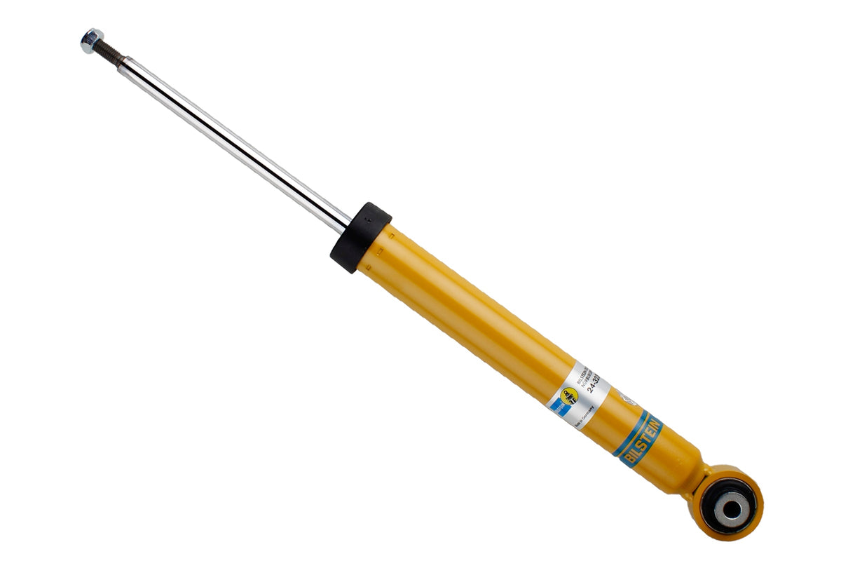 Bilstein B6 rear shock absorber for Volkswagen ID.3, E11 model, showing the black metal shock with mounting components.