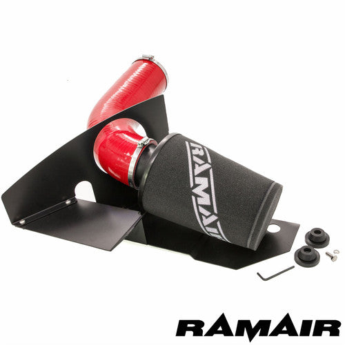 Ramair red air filter and heat shield induction kit for Audi A3, Skoda Octavia, Seat Leon, VW Golf GTI, and Scirocco 2.0 TSI TFSI