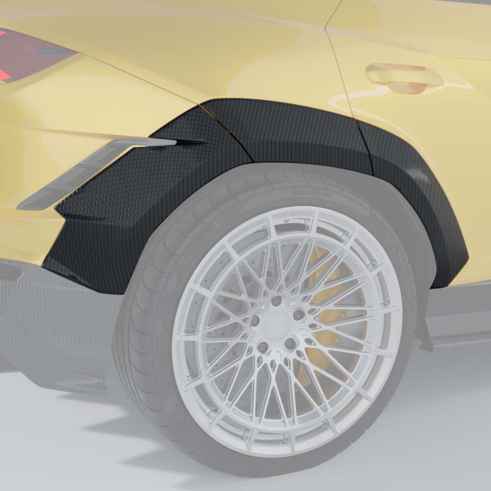 Lamborghini Urus S full carbon fiber kit by CT Carbon, showcasing lightweight, high-performance carbon fiber car parts.