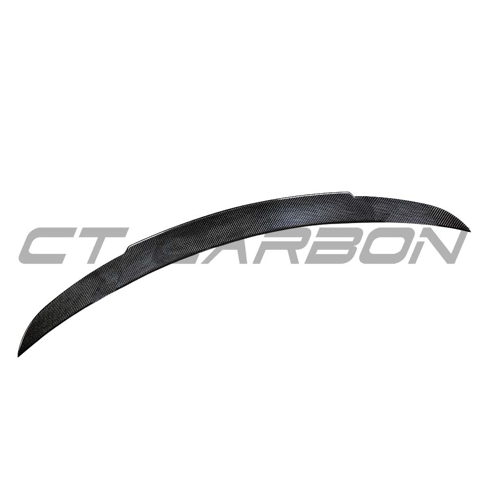 CT Carbon Mercedes C Class W206 saloon 2021-2023 carbon fibre spoiler, shown from the side on a white background.