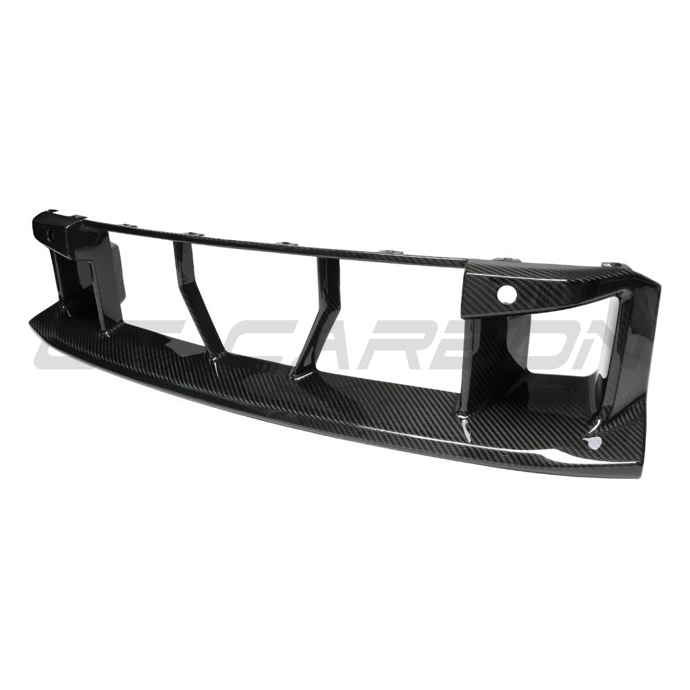 BMW G87 M2 Carbon Fibre Lower Grille V2 by CT Carbon, close-up of sleek black carbon fiber grille for car accessories.