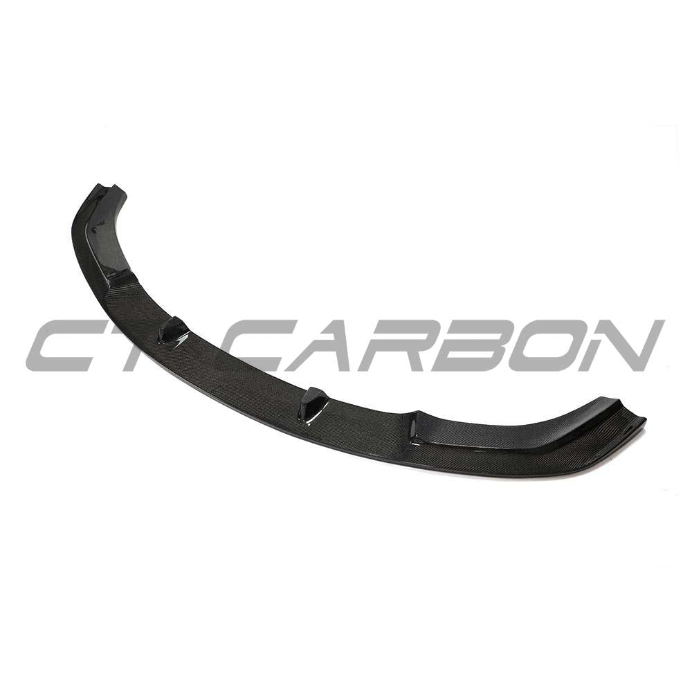 BMW M2 F87 N55 2015-2017 carbon fibre splitter by CT Carbon, showcasing the sleek, lightweight splitters for enhanced aerodynamics.