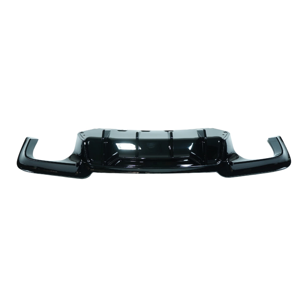 BMW 5 Series F10/F11 2011-2017 CT Carbon gloss black diffuser with quad tips, showing the sleek, aerodynamic rear design.