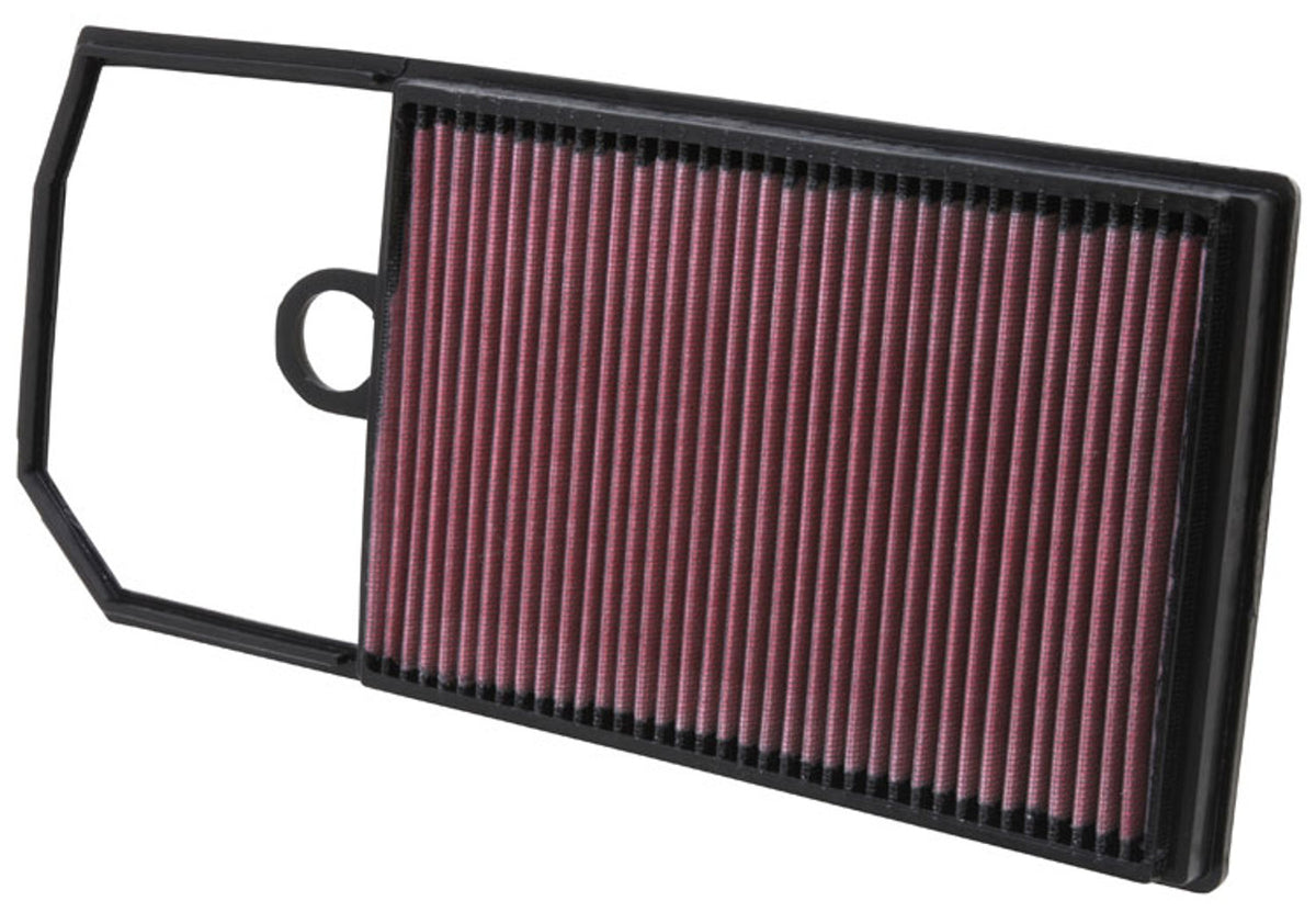 K&N panel air filter for VW Lupo and Polo 6N2 1.4 and 1.6 16v engines, showing the black rectangular filter element.