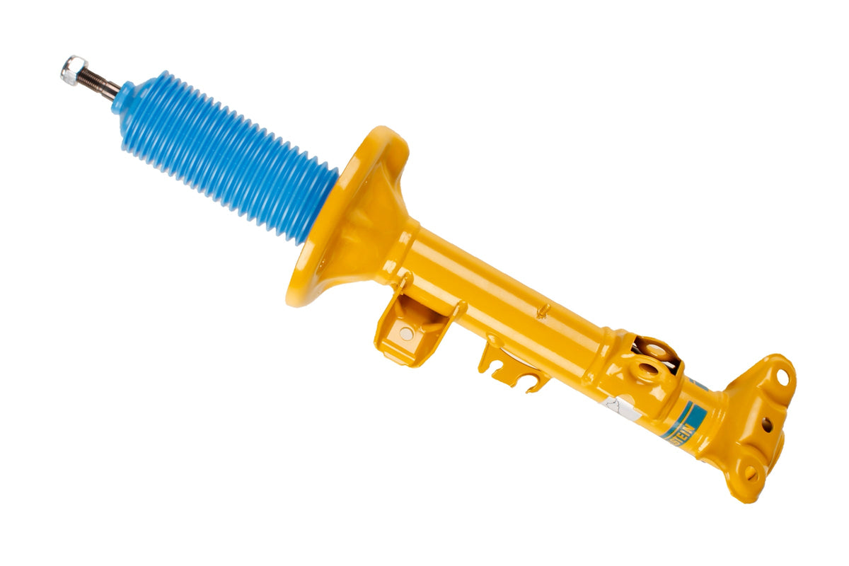 Bilstein B8 front left shock absorber for BMW Z3 E36, showing the durable metal body and mounting components.
