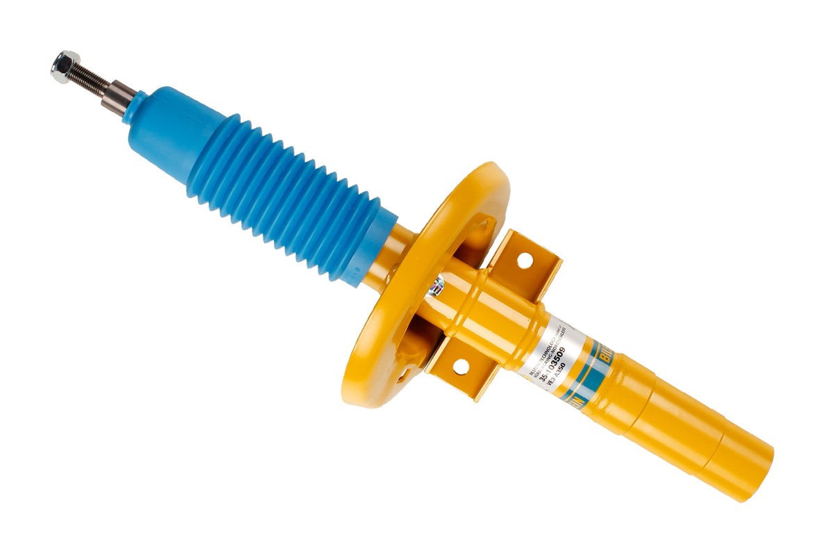 Bilstein B6 shock absorber for Volkswagen Sharan B6, showing the durable metal body and mounting components.