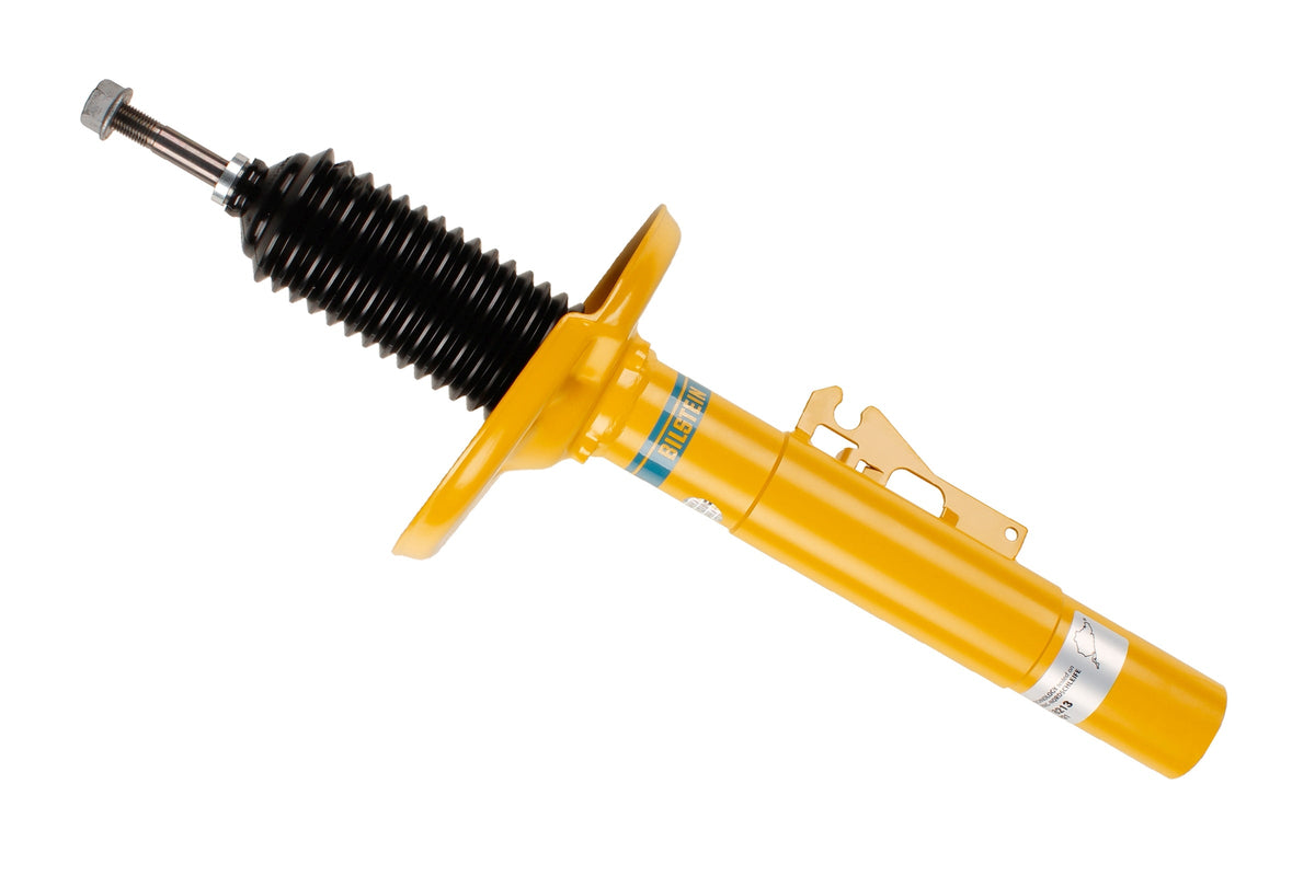 Bilstein B6 shock absorber for Porsche 911 Carrera Typ 997, front view showing durable metal body and mounting points.