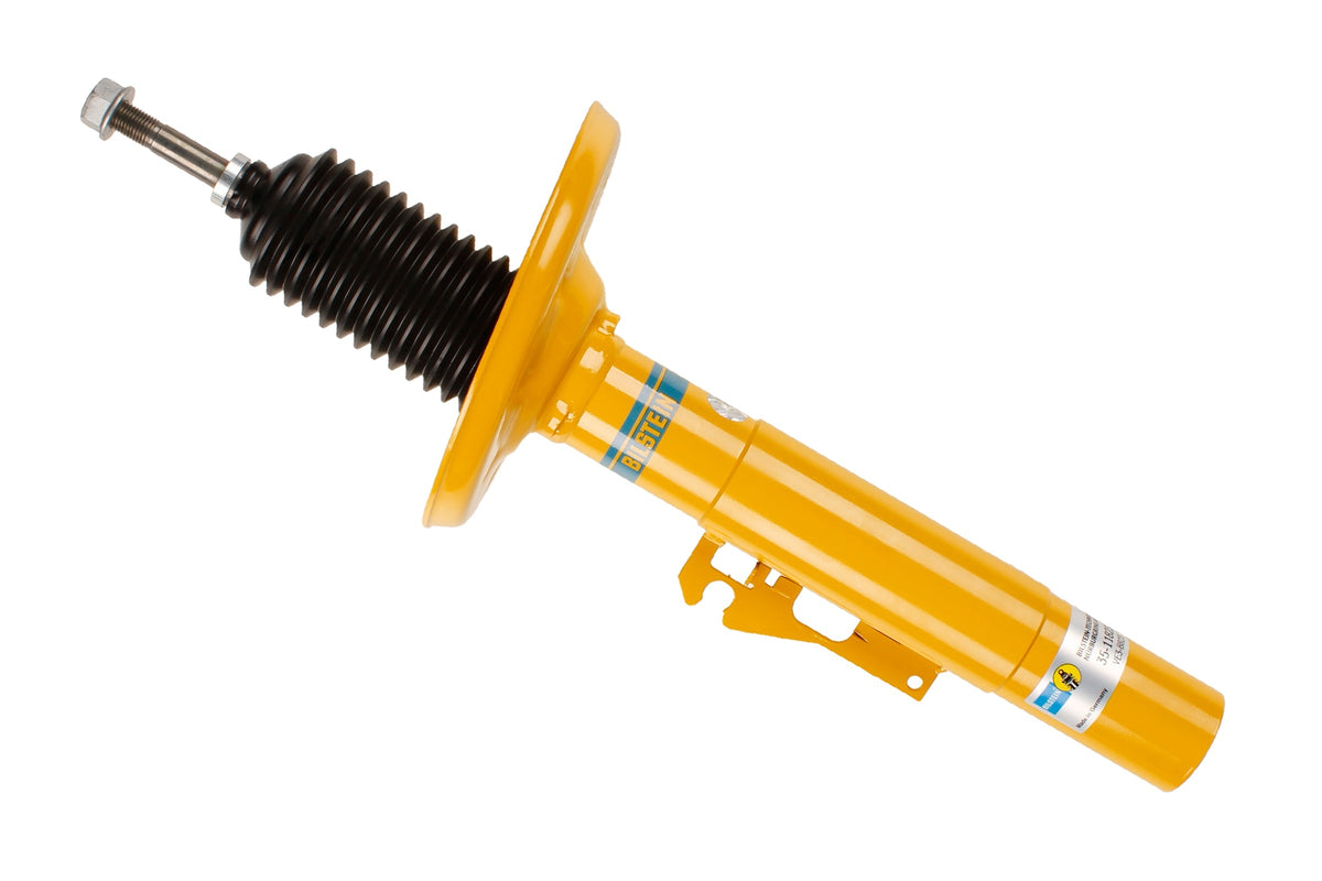 Bilstein B8 shock absorber for Porsche 911 (997), showing the coil spring and metal body of the high-performance suspension component.