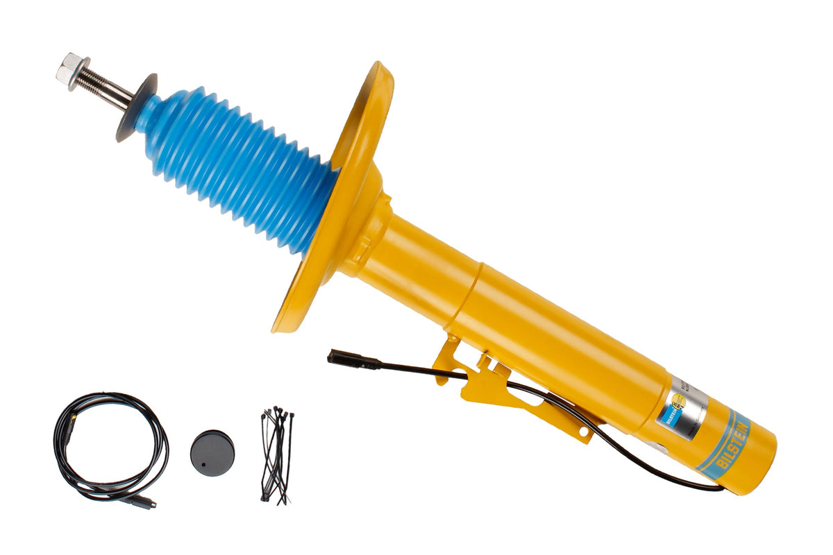 Bilstein B8 shock absorber for Porsche Boxster and Cayman (987) models, showing the durable suspension component.
