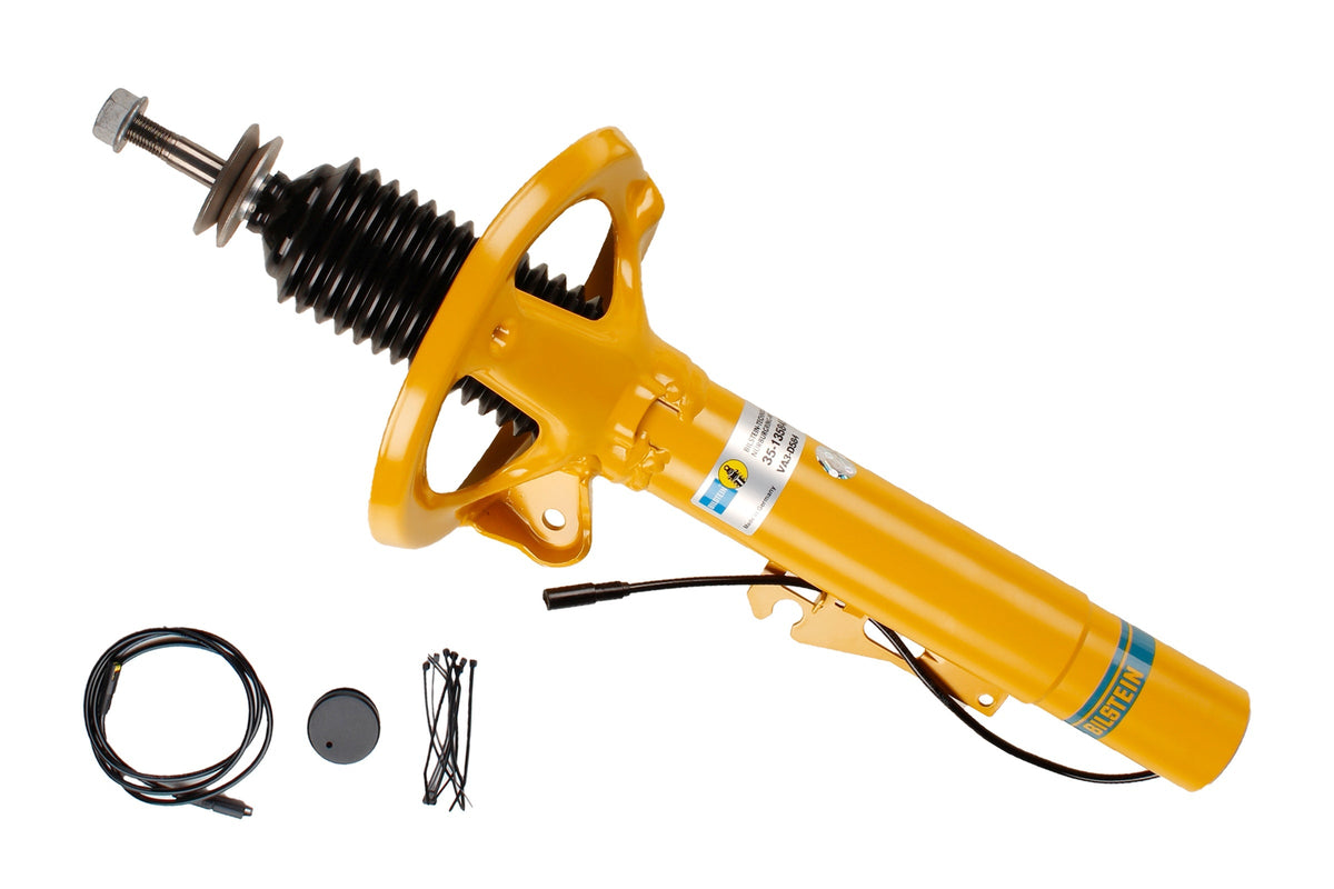 Bilstein B8 shock absorber for Porsche 997 C4, showcasing the durable metal construction and mounting components.