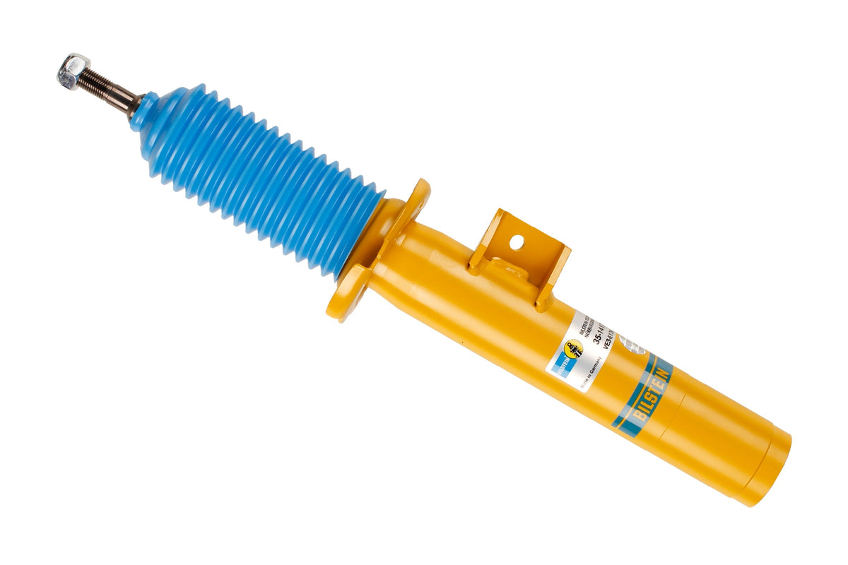 Bilstein B6 shock absorber for BMW 5 Series E60 and E61 models, shown in the image with black coil spring and metal body.