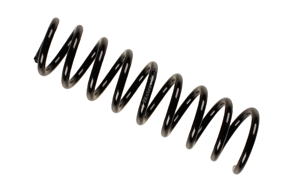 Bilstein B3 OE Replacement Coil Spring for Audi A4 B5 B3, part number 36-130733, shown installed on the vehicle.