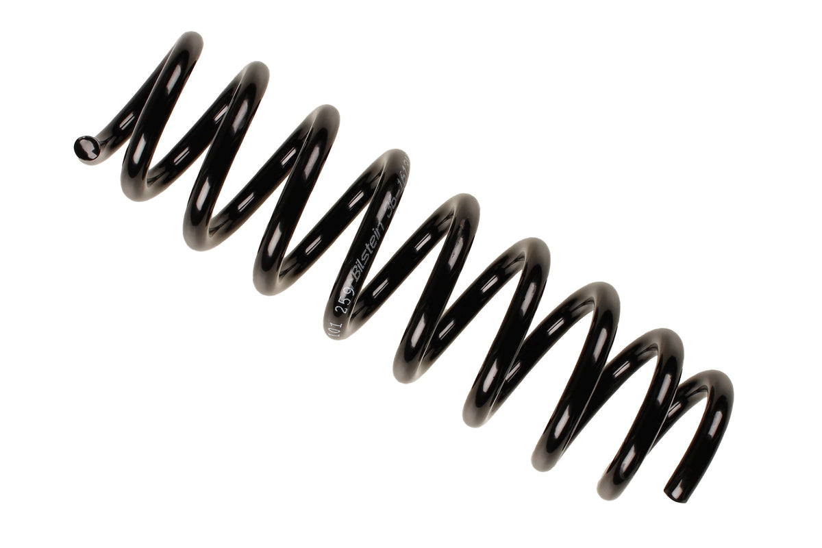 Bilstein B3 OE replacement coil spring for BMW 1 Series and 3 Series E82, part number 36-161317, showing a new metal spring.
