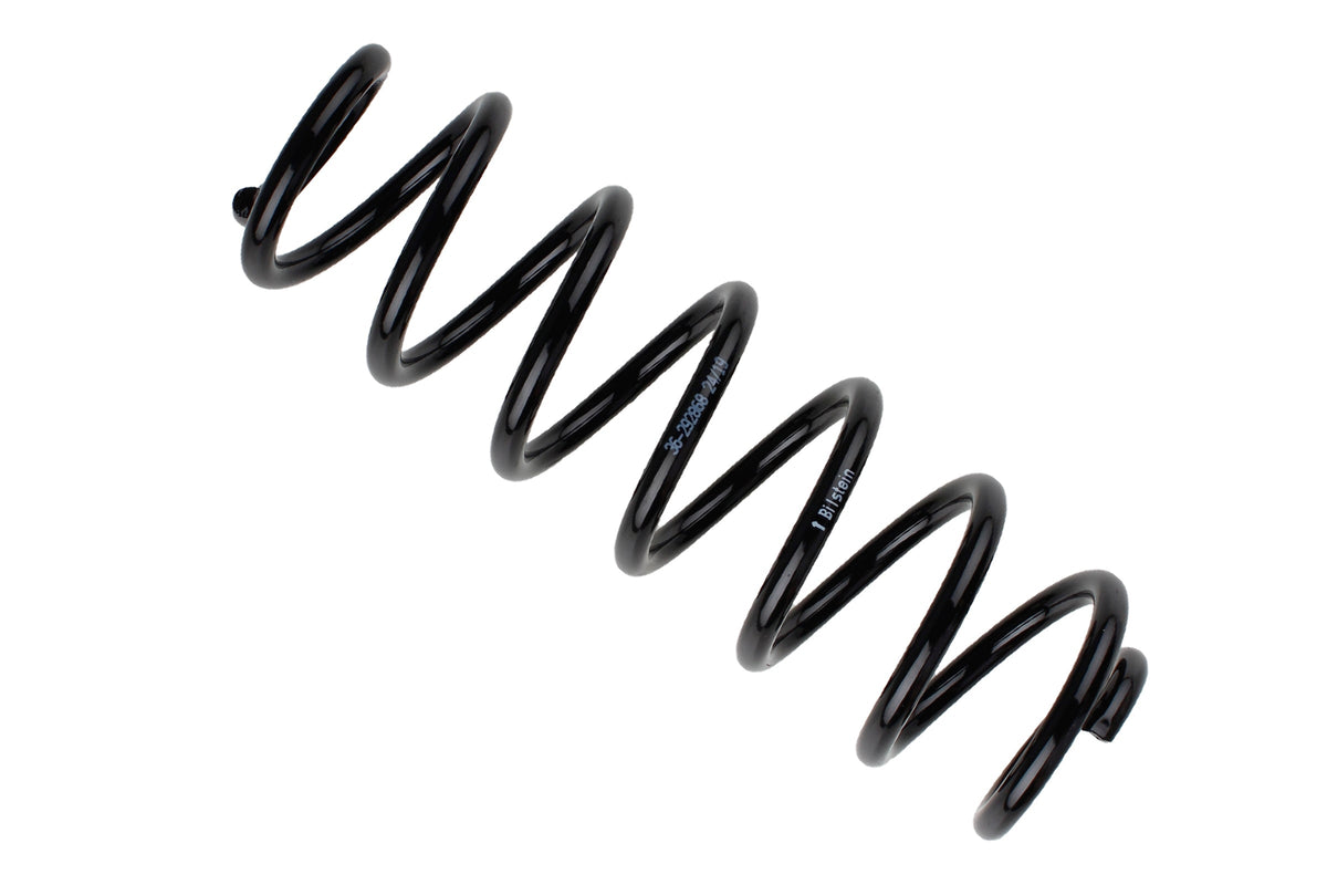 Bilstein B3 rear coil spring for Volkswagen Golf VII, close-up of the black coil spring component.