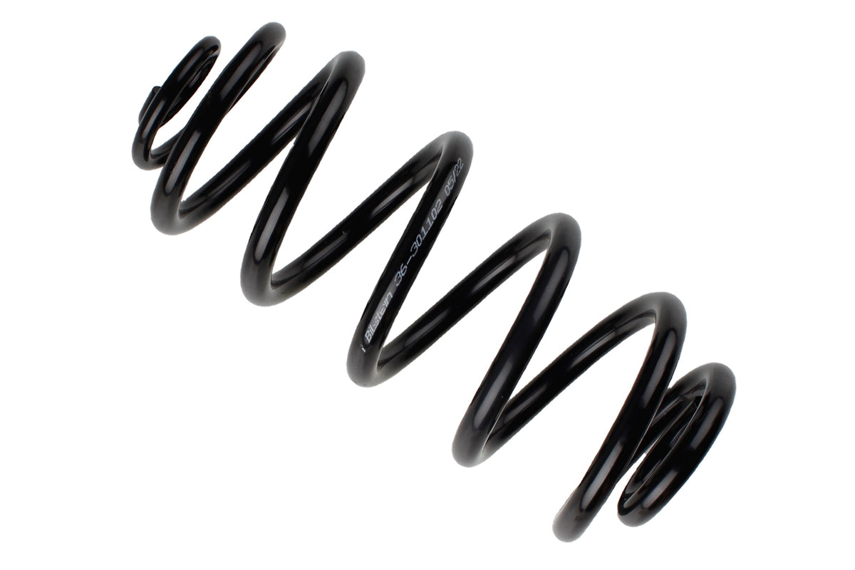 Bilstein B3 OE replacement coil springs for BMW X5 E70, showing the new suspension springs on a white background.