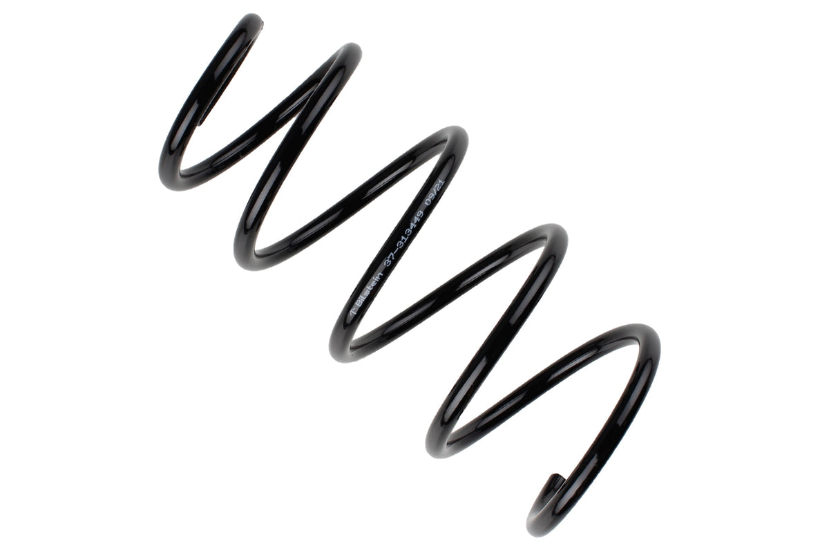 Bilstein B3 OE Replacement Coil Springs for BMW E90, showing the black metal springs with coil design and part number 37-313449.