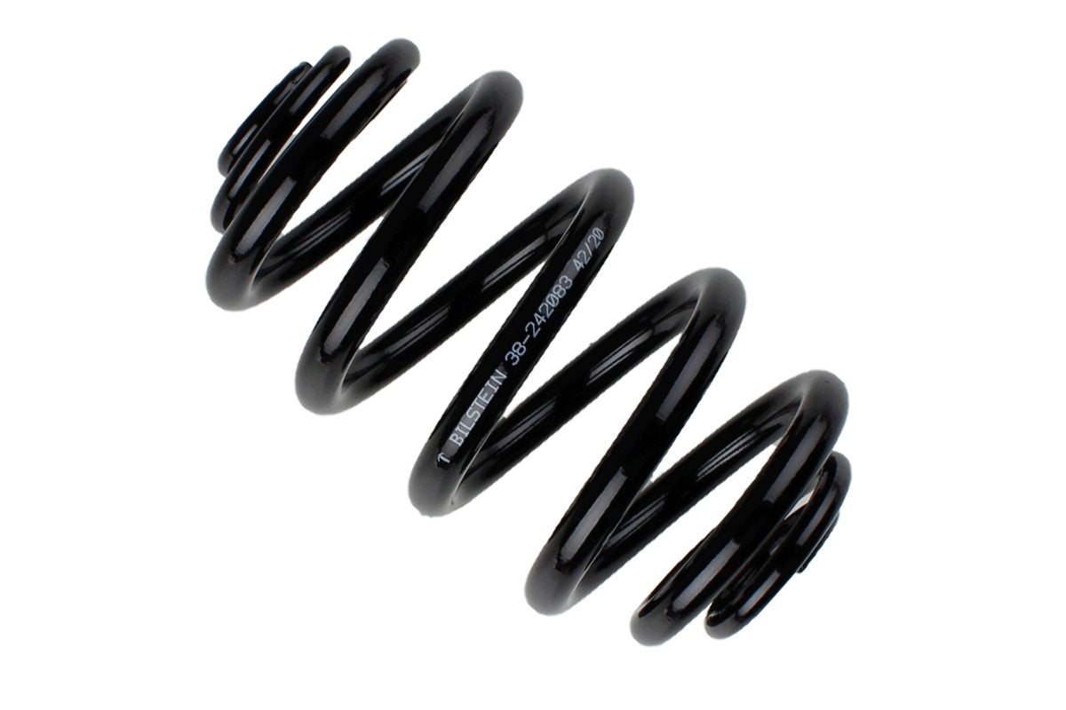 Bilstein B3 OE replacement coil springs for BMW X3, part number 38-242083, shown installed on the vehicle.
