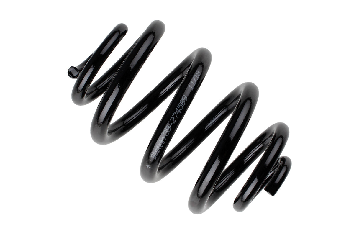 Bilstein B3 rear coil spring for Volkswagen Transporter T5, part number 38-274589, showing the coil spring's coil and metal finish.