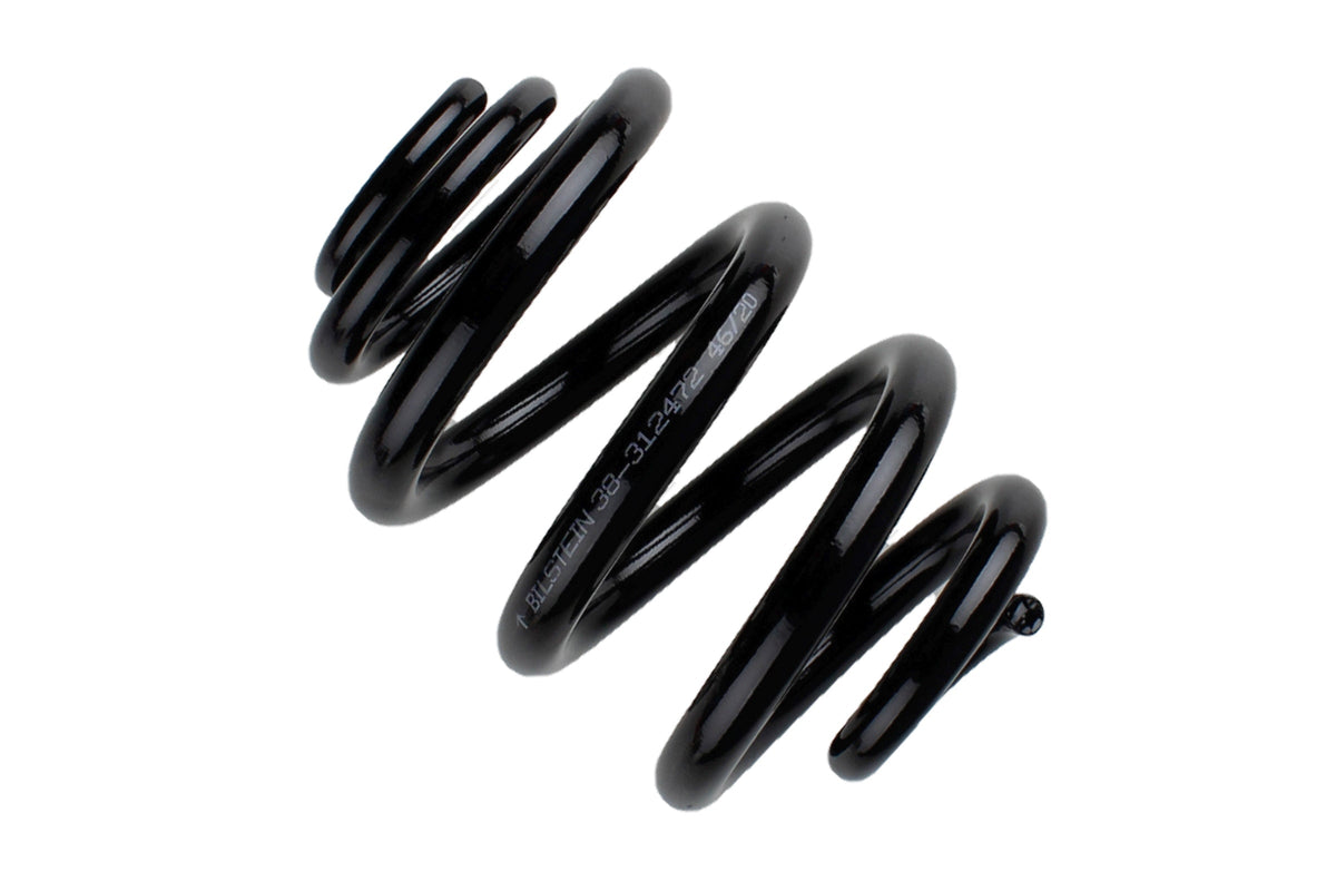 Bilstein B3 OE replacement coil springs for Volkswagen T5, showing the metal coil springs with a focus on their design and finish.