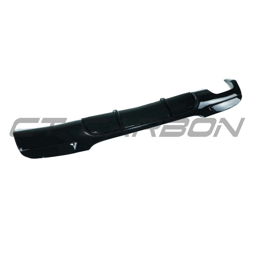 BMW 3 Series E90/E91 2005-2011 CT Carbon gloss black twin left diffuser, automotive exterior part with sleek finish