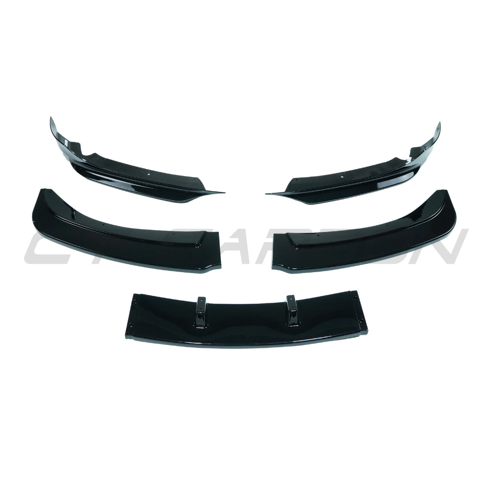 BMW 3 Series E90/E91 LCI SE 2009-2011 CT Carbon gloss black splitter, close-up view of the stylish automotive splitter.